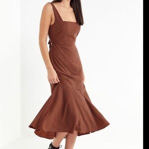 Urban Outfitters Houndstooth Pattern Maxi Dress